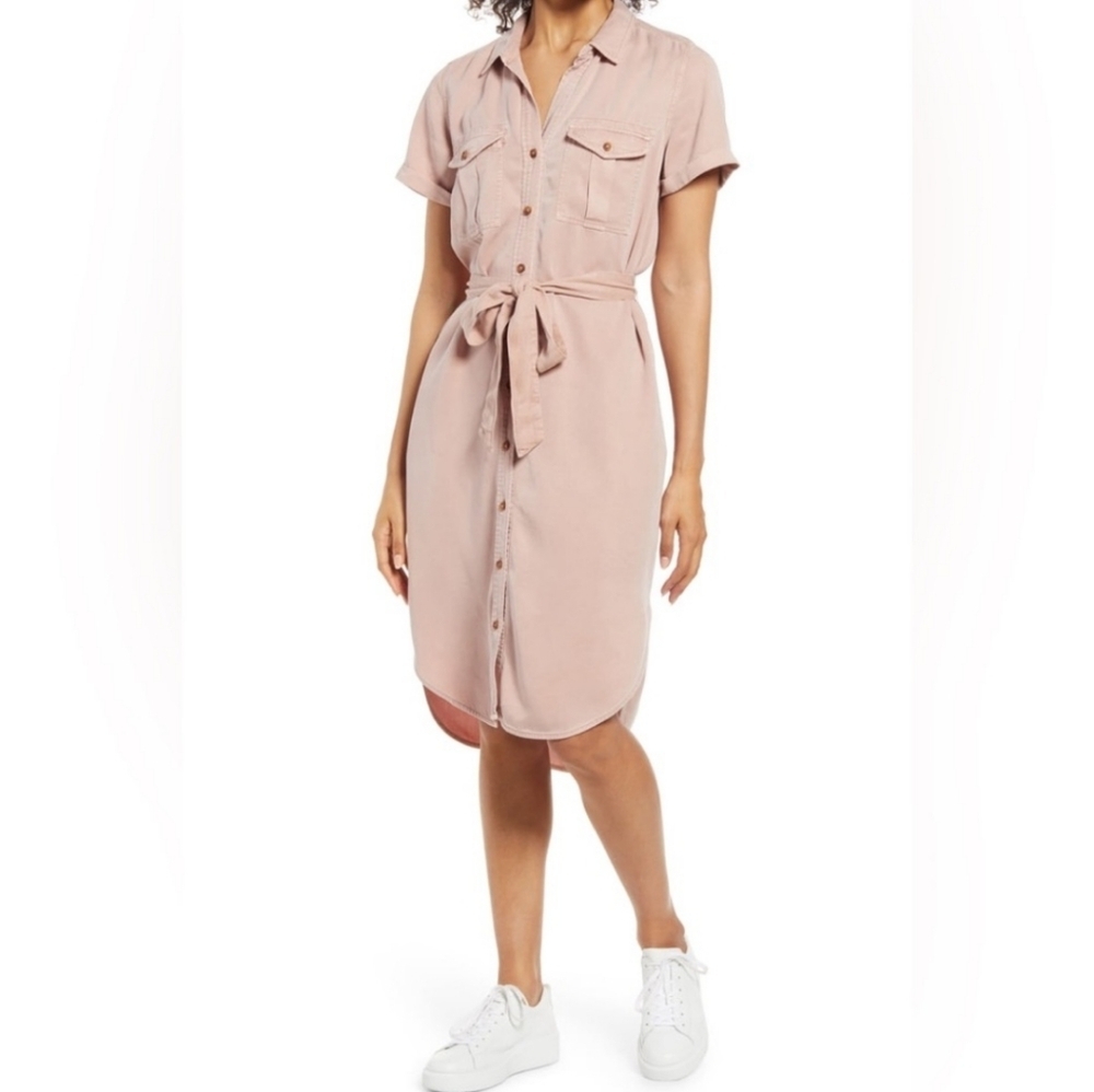 NWT Teddi Rose Women's Tencel Shirt Dress Terracotta S L XL M‎